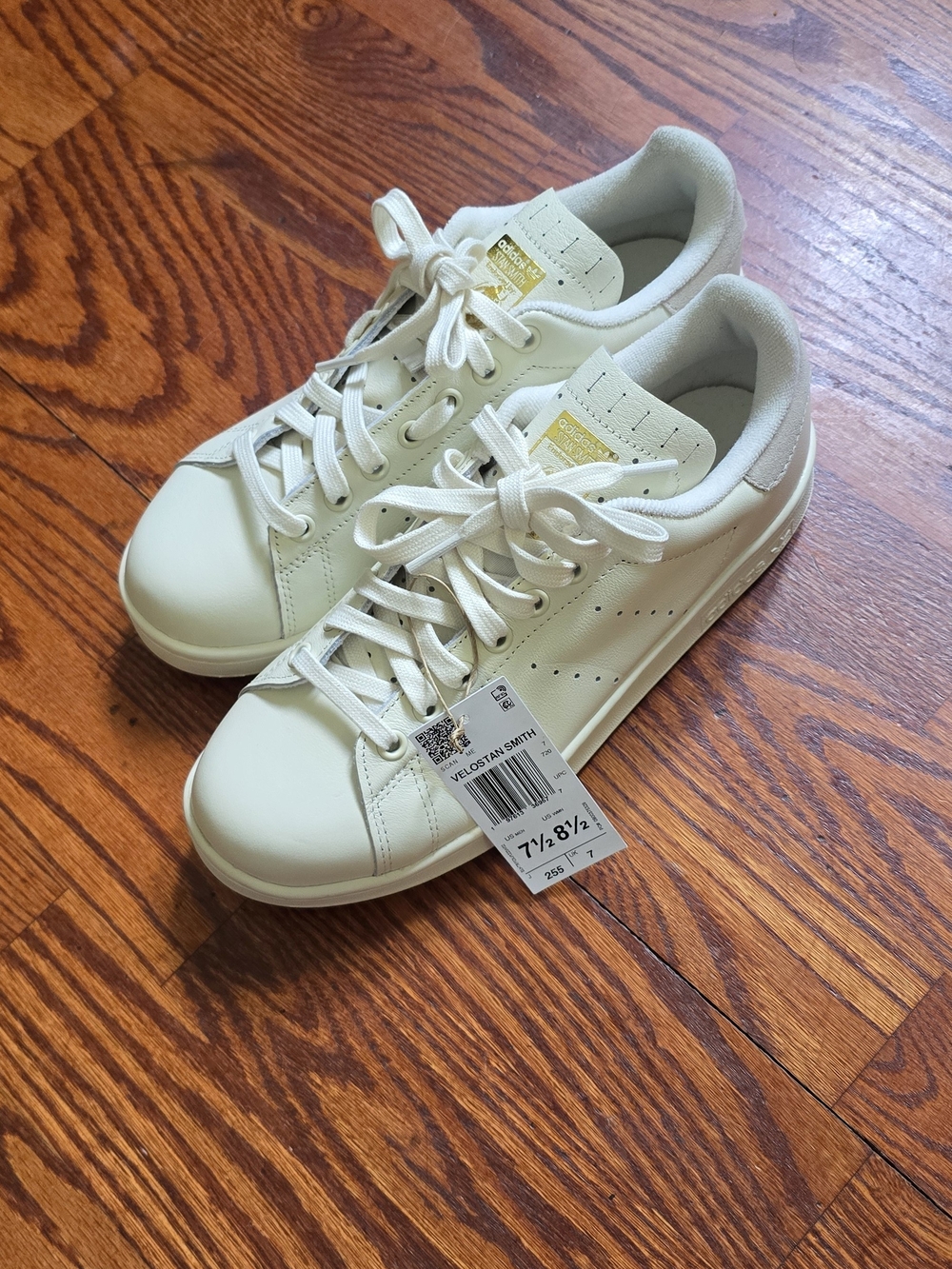 adidas Velostan Smith Cycling Shoes White Cream NWT Mens 7.5 Womens 8.5 (No Box)